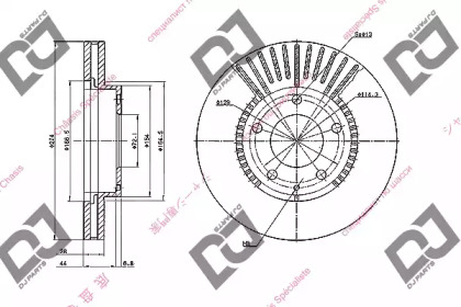 Тормозной диск DJ PARTS BD1724